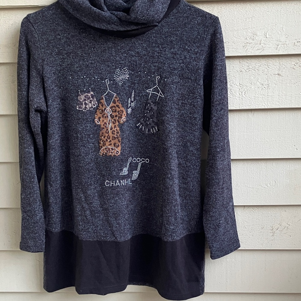 Gray Women's Tunic Top